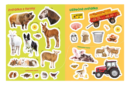 Poznávací samolepková knížka farma - foto 2