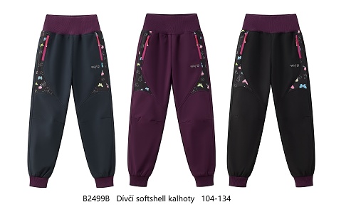 Dívčí softshellové kalhoty